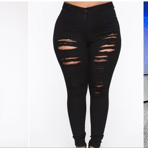 Black stretchy jeans